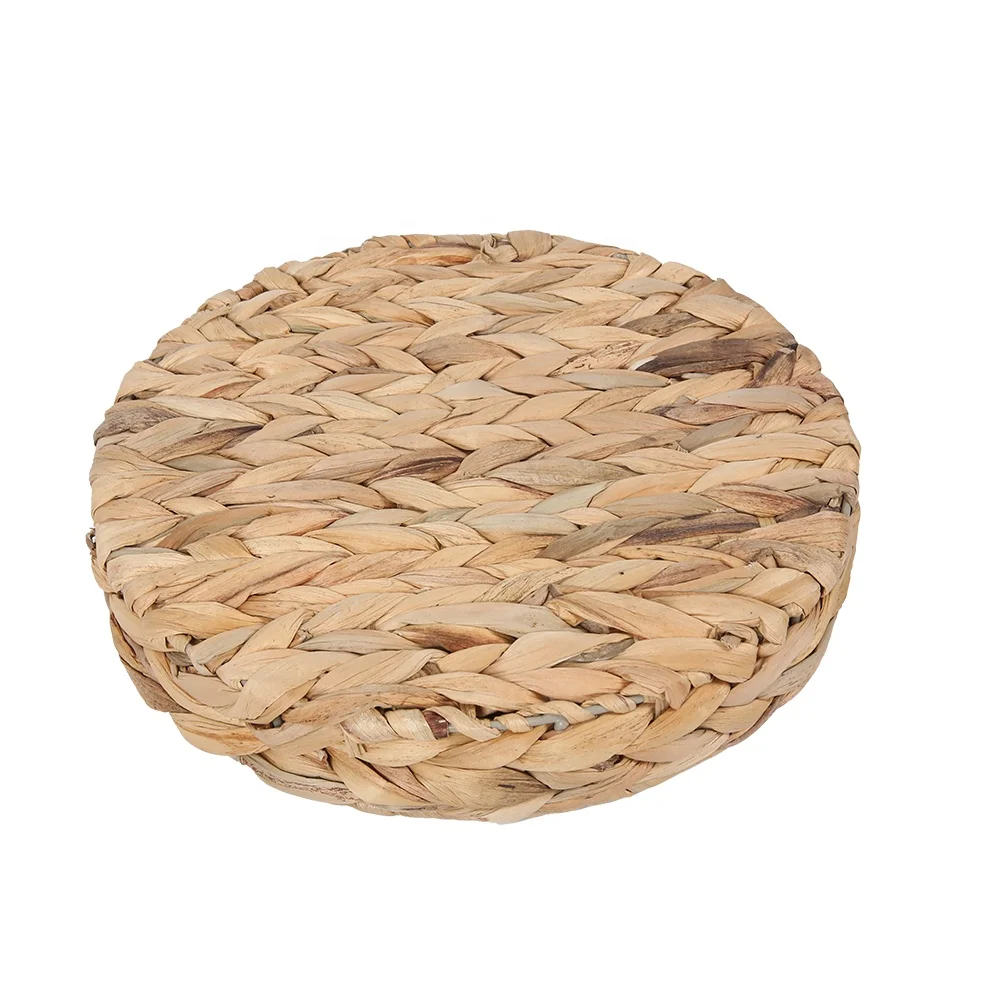 Kingwillow Environmental Protection Hand-Woven Lavender Water Hyacinth Fruit Tea Dessert Bread Natural Picnic Storage Basket