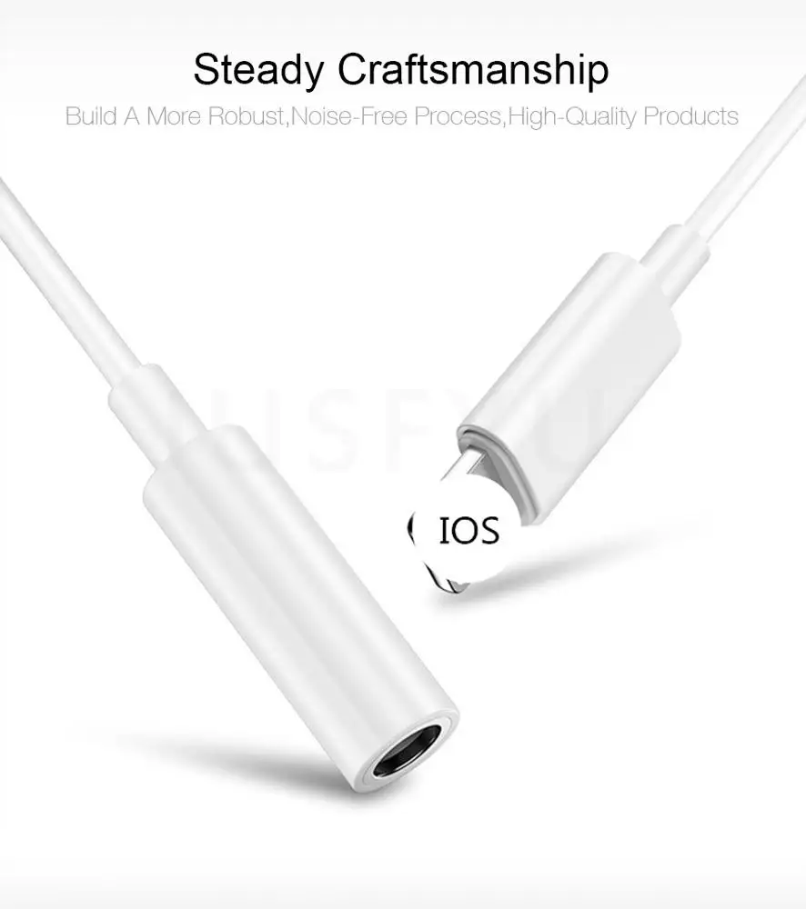 3.5mm Jack Headphone Adapter for Iphone IOS 10.3 for Lighting Plug Play Music Audio Earphone for IPhone Lightning Converter