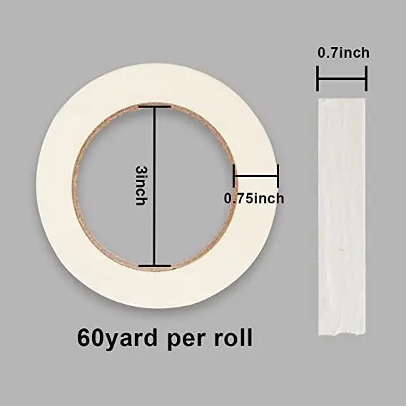 Painter Paint Wholesale White Paper Rubber Adhesive 24Mm 48Mm 2Inch Waterproof Masking Tape