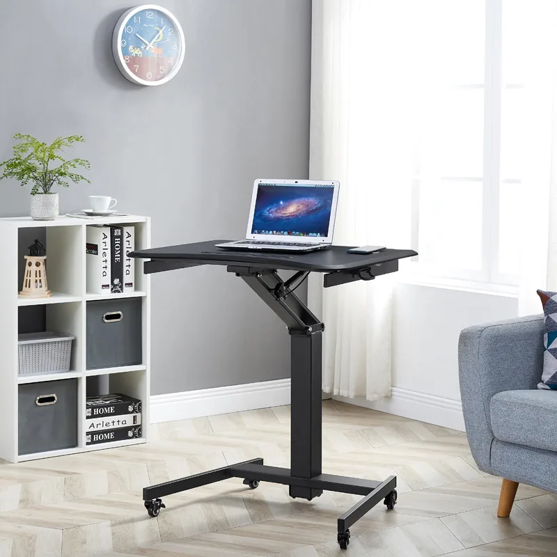 Mobile lifting computer desk mobile lecture table mobile lifting study table bedside table with wireless charging