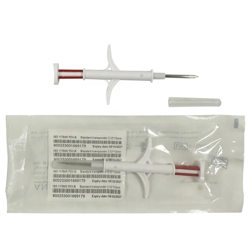CMRFID RFID Syringe animal veterinary microchips for dogs pets rfid chip with injectable syringe for animals premo microchip 555