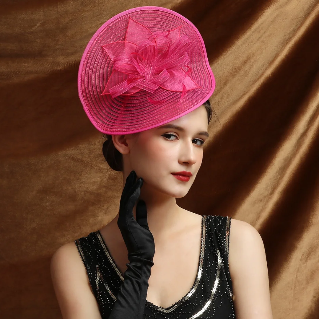 Fancy Hawaiian Fascinators Hats Hair Accessories Headdress Headpieces Bride Headband Headgear Derby Hat for Women Ladies