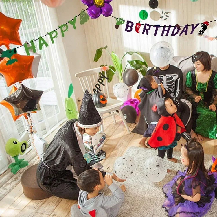 Umiss Paper Plants VS Zombies Banner Party Dekoration , Fiestas, Weddings  Holiday and Happy Birthday Party Set