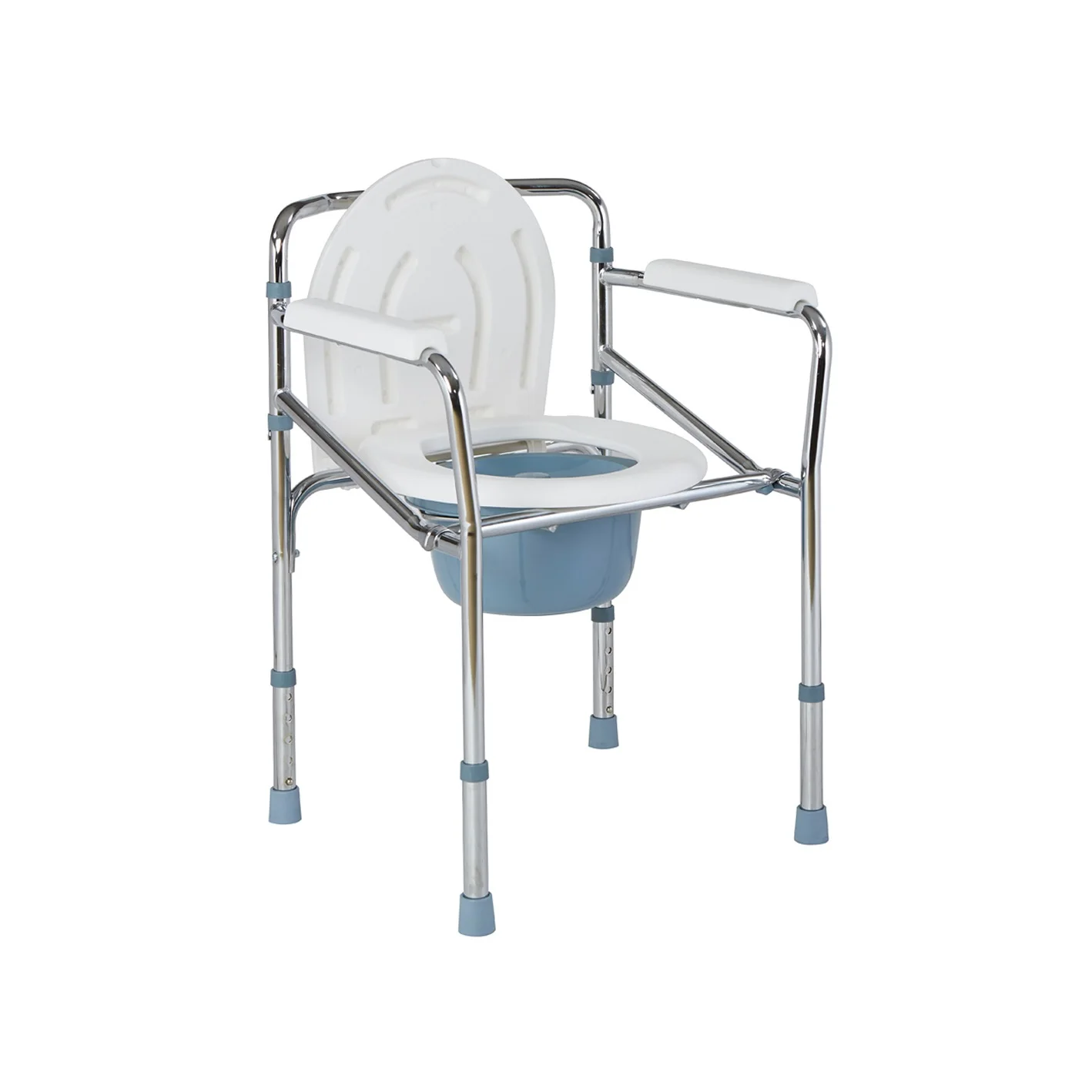 KJT708  High quality Steel wicker adjustable Commode Chair