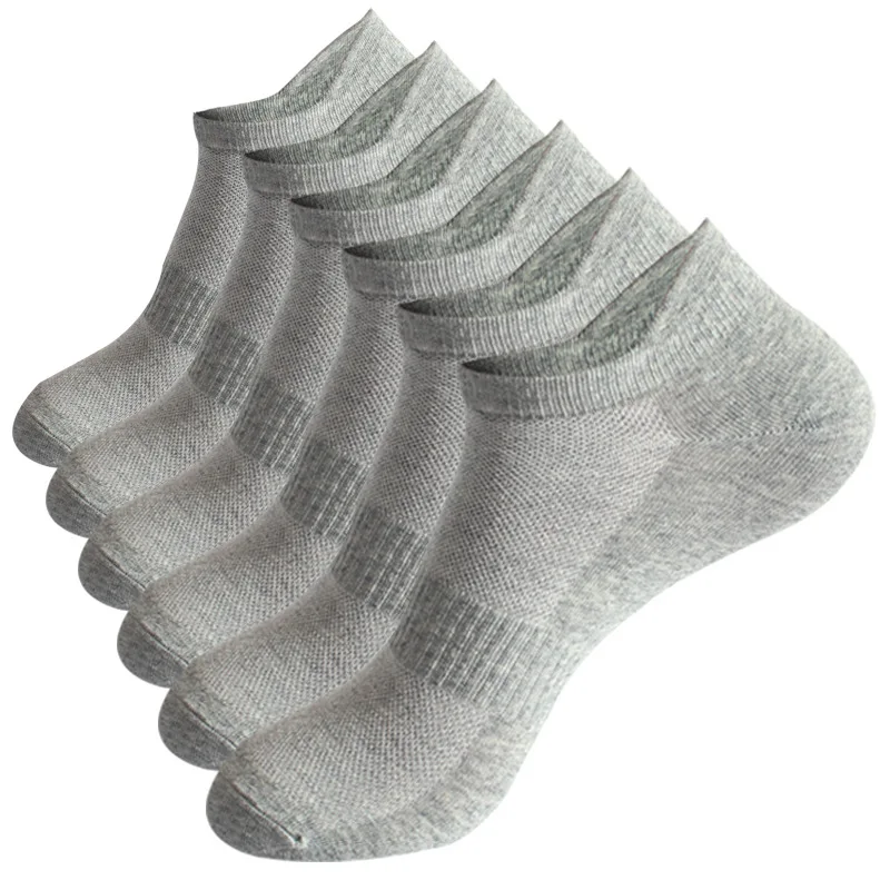 Hot sale solid designer color cotton socks breathable mesh sports socks men ankle invisible socks