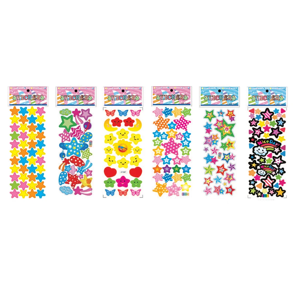 custom cartoon pvc teen star stickers for kids puffy handwritten laptop water bottle stickers skateboard stickers