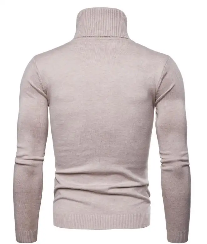 Fashionable Plain Corset Autumn Soft Warm Pullover Turtle Neck Winter Long Sleeve Knitted Knitwear Men Sweaters