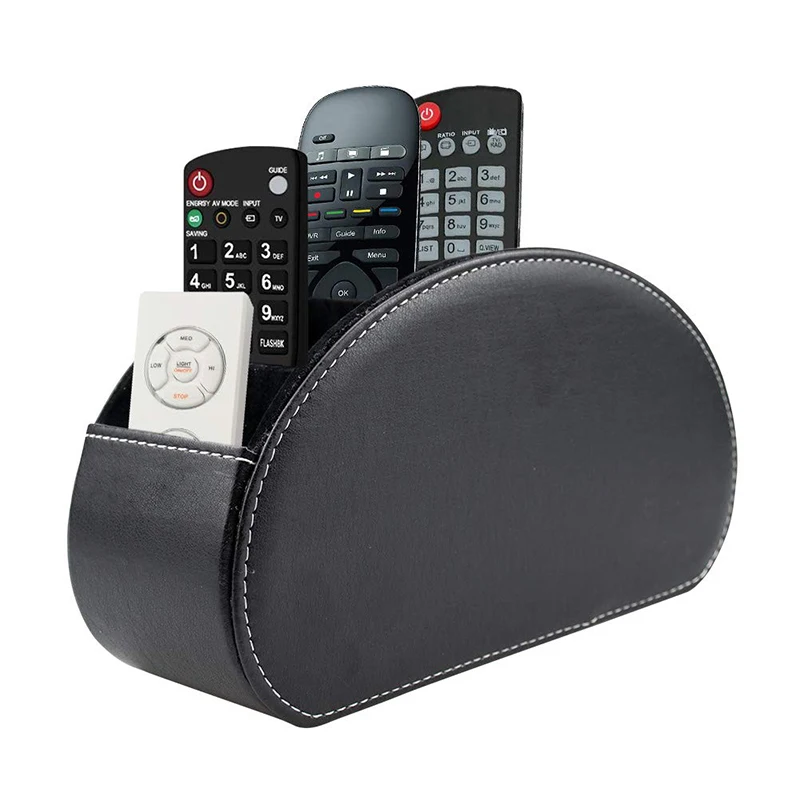 Factory Eco-friendly Desktop Organizer Box Leather Air conditioner TV Remote Control Pen Storage Holder
