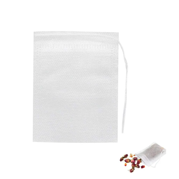 Empty Teabags Easy to Use Drawstring Seal Size Customized empty tea bags