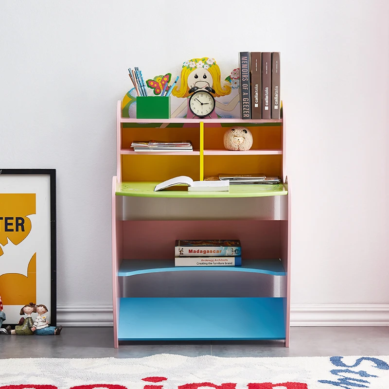 Kids Wooden Furniture Designs With Shelf Children School Table Set Study Table And Chair