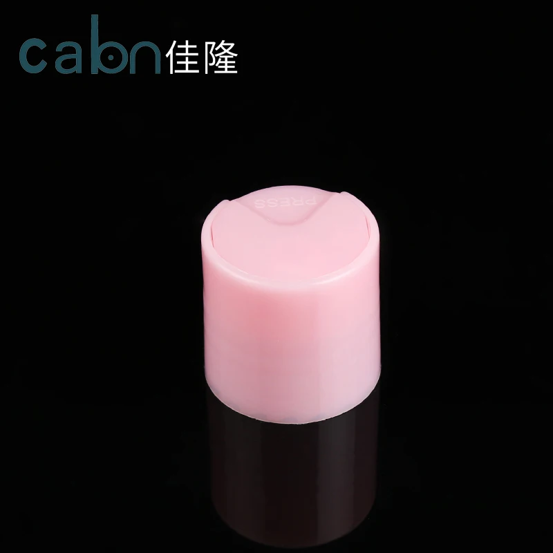 Customized plastic screw disc cap 24/410 pink disc top cap for liquid bottle