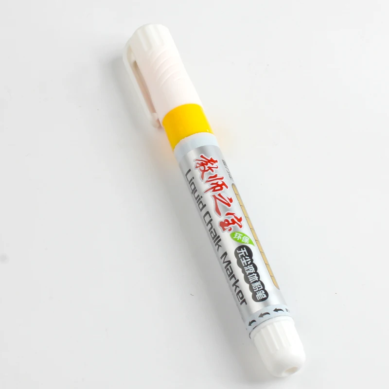  Hot sale yellow whiteboard marking pen color erasable dust-free liquid chalk special writing for