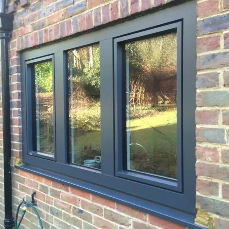 
Factory direct sale tempered glass soundproof insect control aluminum manual profile anti-theft guangdong doors and windows 