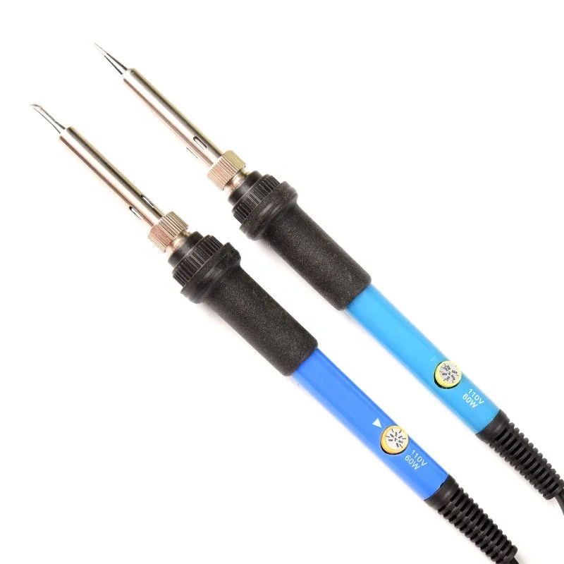 Blue 60W adjustable temperature solder handle soldering iron 110V US 220V EU electric soldering iron gun