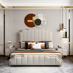 Italian style design home bedroom furniture luxury double bed