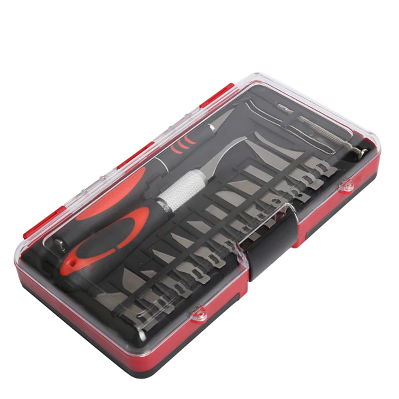China Manufacture Best seller 16pcs Precision Knife Set suitable for Art Modeling Sculpture precision hobby craft knife set