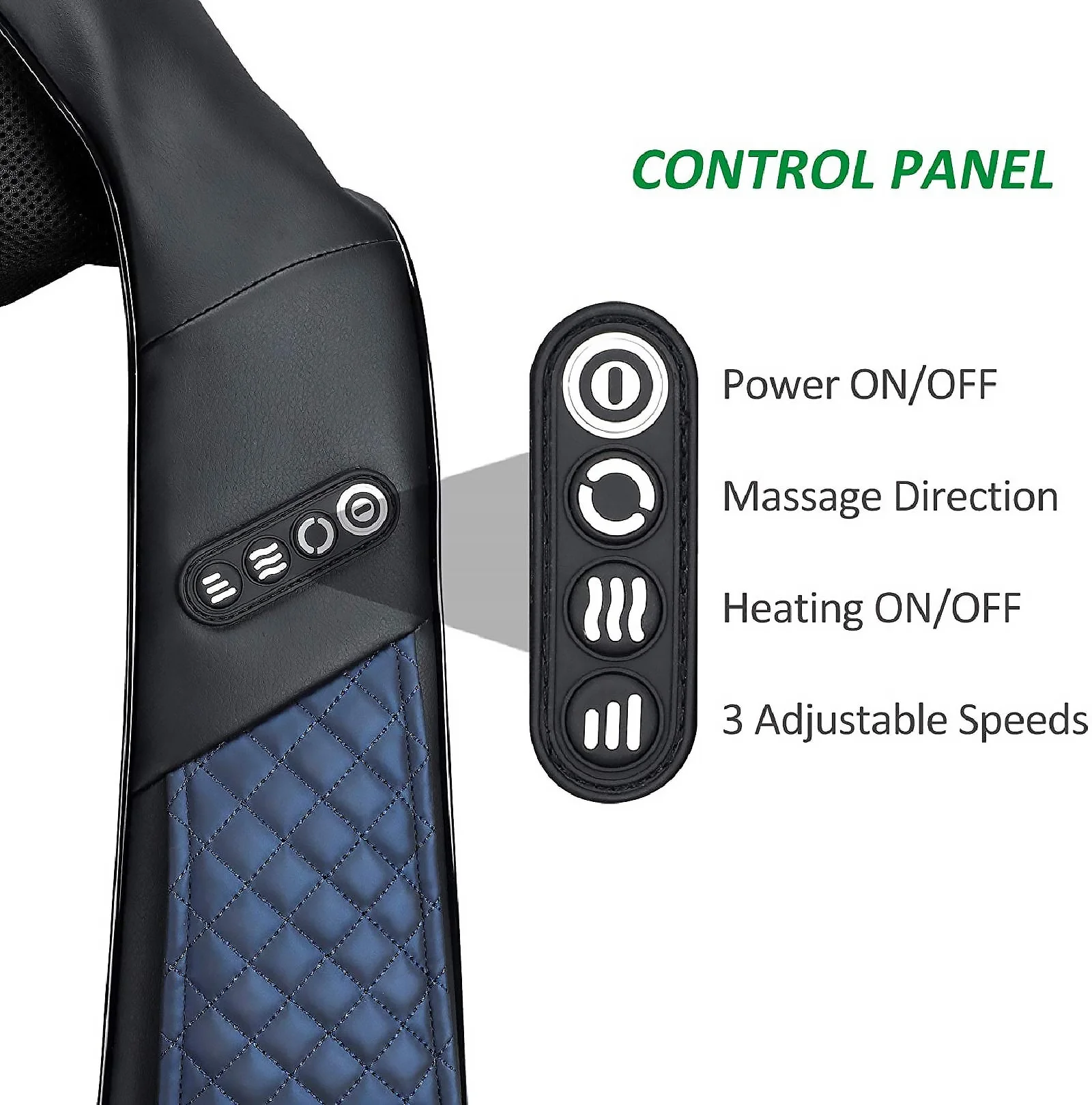 Factory Wholesale Muscle Relax Massage Neck Belt Home Car Use Therapy Shiatsu Kneading Body Neck Shoulder Massager with Heat