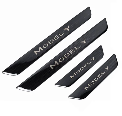 Tirol Stainless Steel Threshold For Model Y 2019 2020 2021 Door Sill Protector Threshold Decoration Car Welcome Pedal