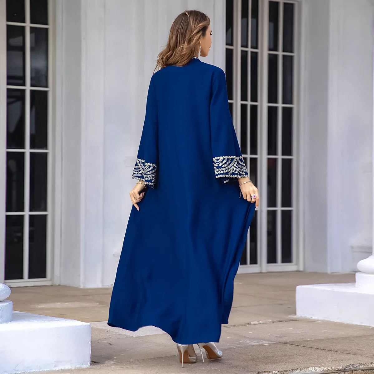 Fashion African Evening Long Party Dress With Sleeves Dubai Turkish Middle East Dresses Party Evening Wedding Robe Femme