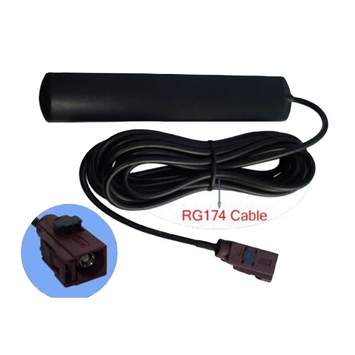 
GSM patch antenna with 3M sticker RG174 Cable purple fakra D 