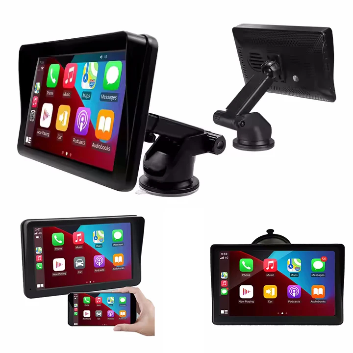 BGD 7 Inch Smart Car Screen with Carplay Portable Dashboard Radio Wireless Android Auto Radio Touch PND Screen
