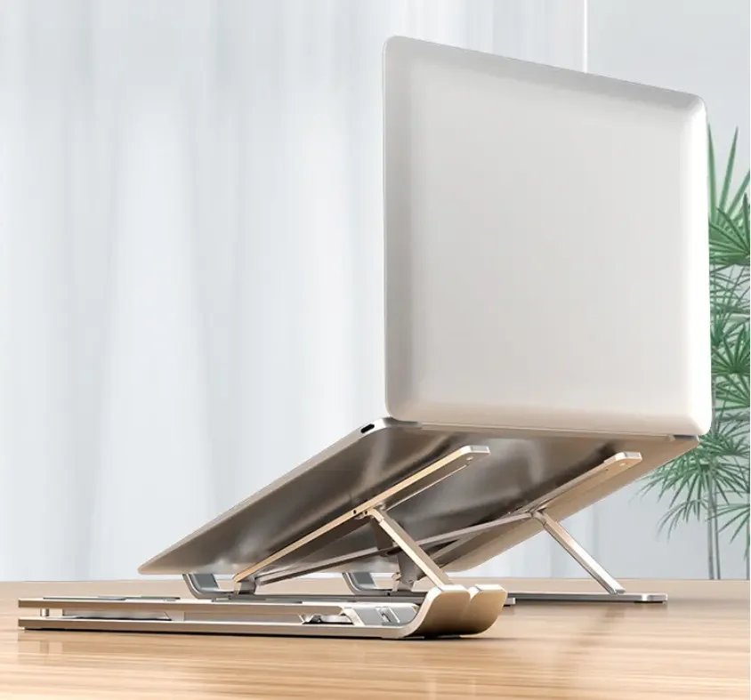 Yicosun Laptop Holder Aluminum Adjustable Ventilated Cooling Notebook Stand For Laptop Stand Foldable