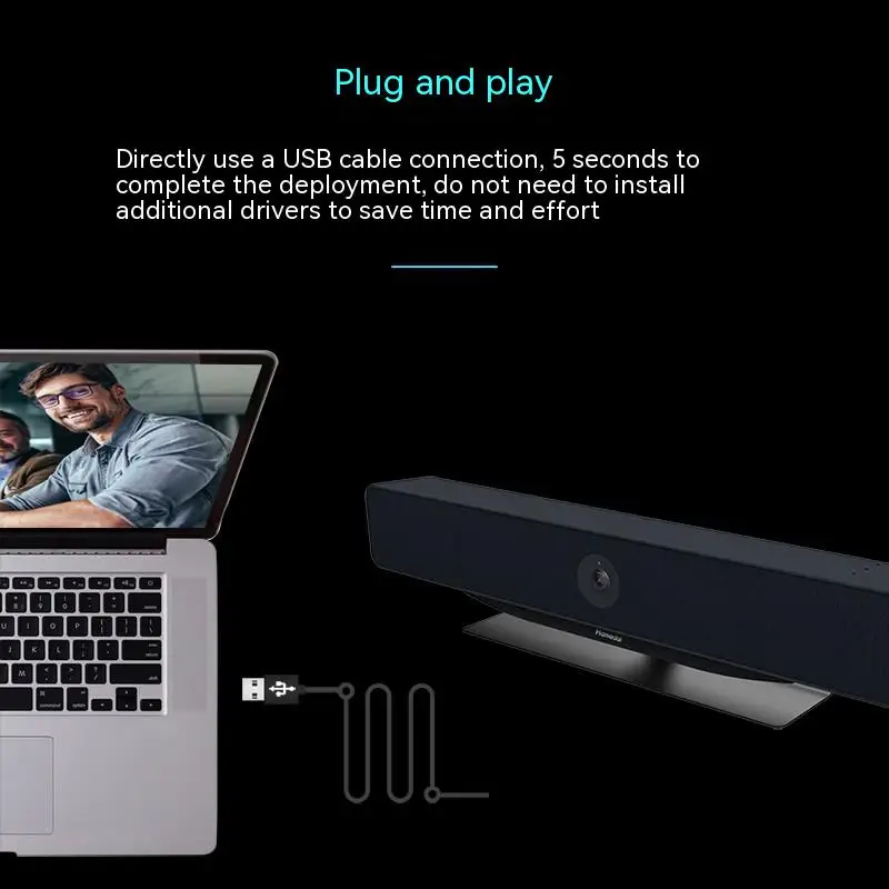 4k High Definition All in One Webcam Audio and Video Camera with Built-in Microphones and Speaker
