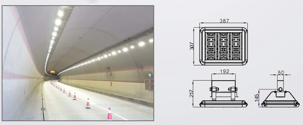 LED Tunnel lights 160W 180W 200W 220W lighting instalation and for street landscape panel solar streets