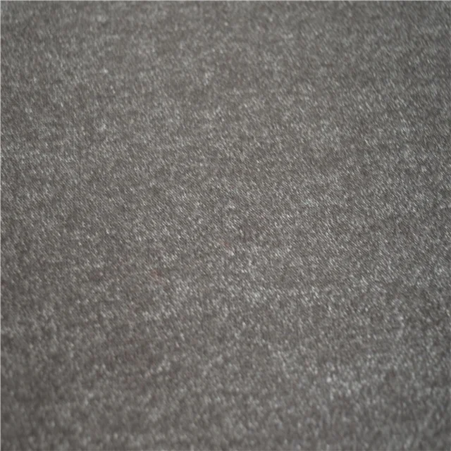 Gray one side brushed twill face side 80% polyester 20% cotton knitting fabric