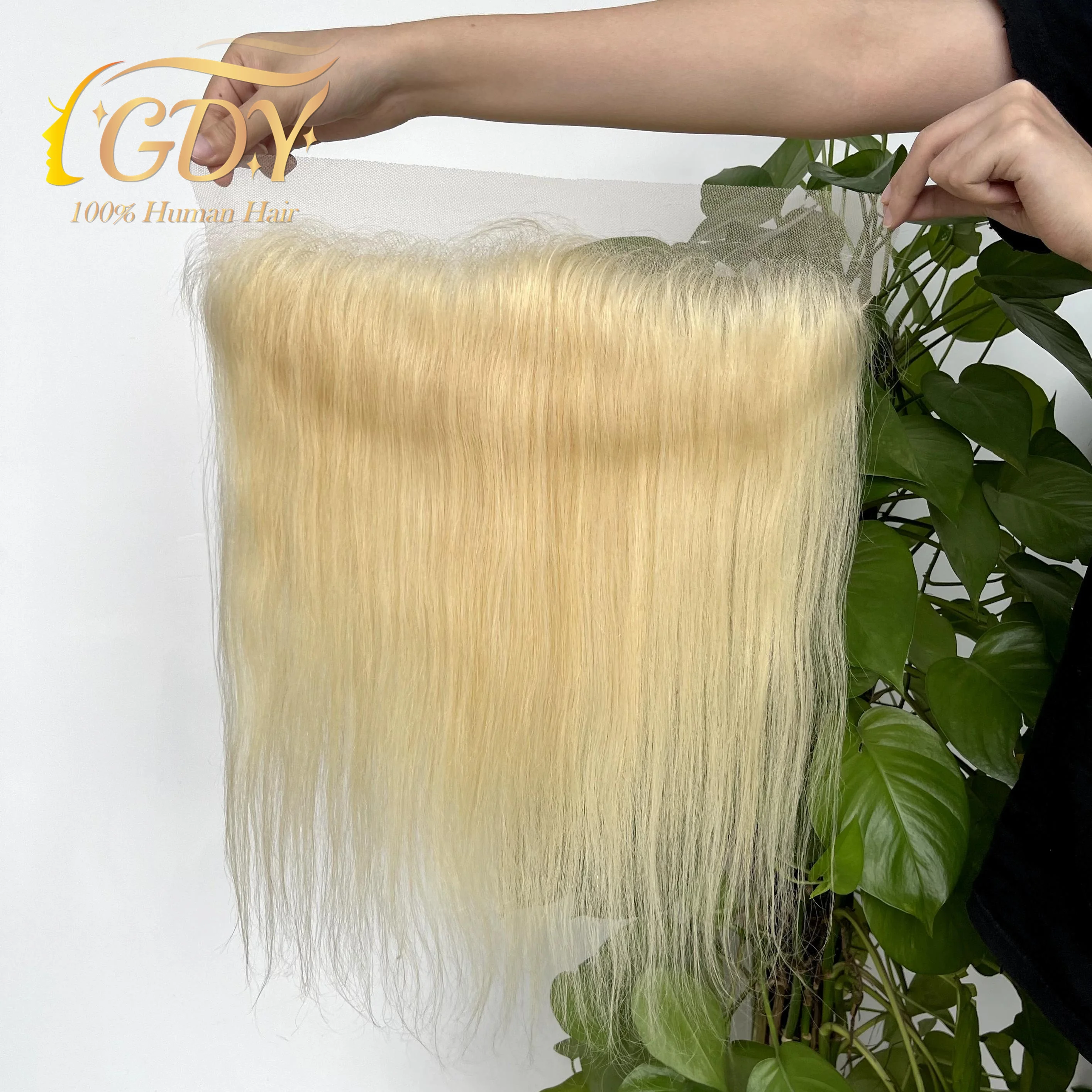 wholesale top 613 hd frontal indian hair white body wave 14 inches virgin blonde peruvian hair 613 13x4 straight hd lace frontal