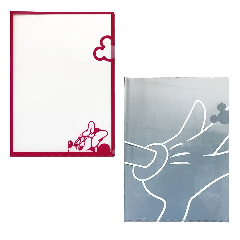 Cartoon Open Folder Transparent Border Window A4 Single Folder Creative Shaped L-Shaped Folder Customization