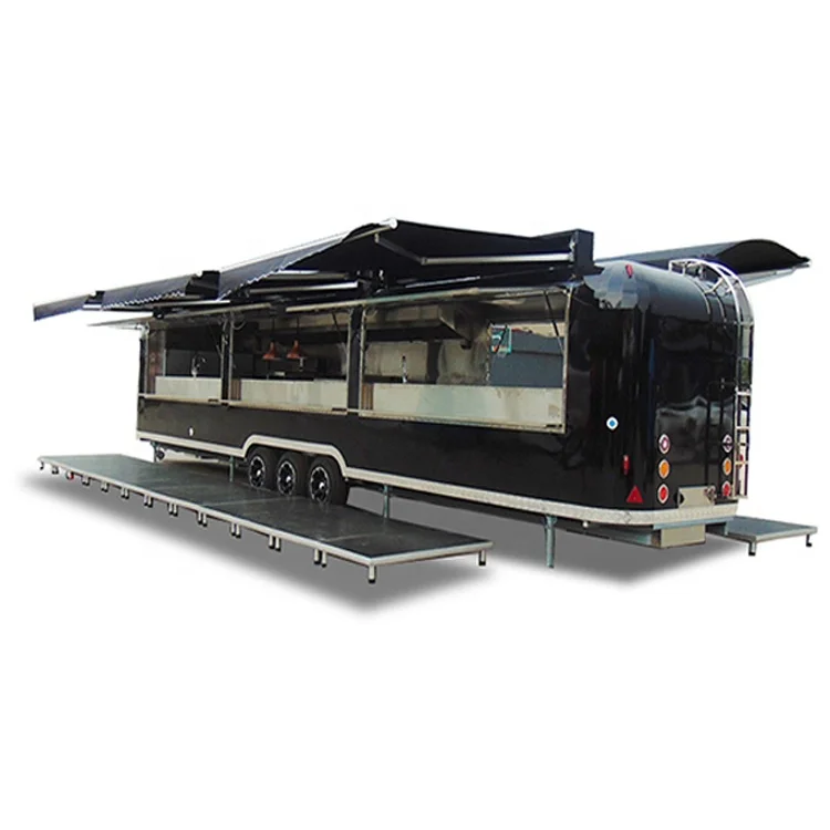 11m Long Commercial Kitchen Trailer Full Equipped Mobile Food Car For Sale