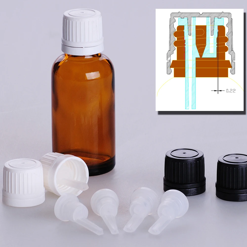 Essential Oil Bottle Clear Matte White Frosted Black Amber Medical Glass Tube Dropper Industrial Bottles