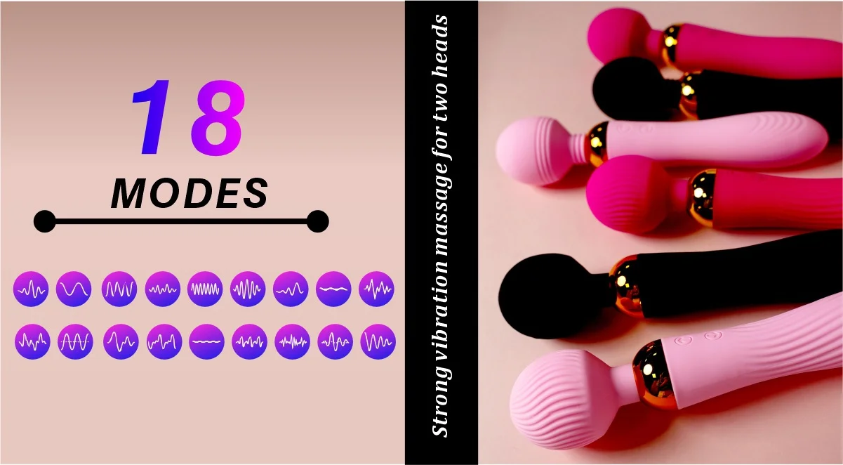 Female AV Vibrators Wand Masturbation Device Body Massager G Spot Ciltoris Sex Toys For Woman Magnetic Rechargeable Sex Products