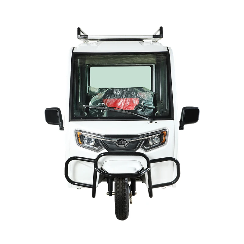 closed Mini 3 wheel electric tricycle tuk tuk for passenger Closed cabin electric tricycles best for mini taxi with 5 doors