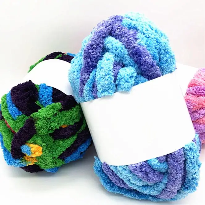 Factory Chenille Yarn Chunky Bulky Thick Crochet Thread Super Soft Velvet Knitting for Dog Blanket Cat Bed Winter Hat Sofa Pad