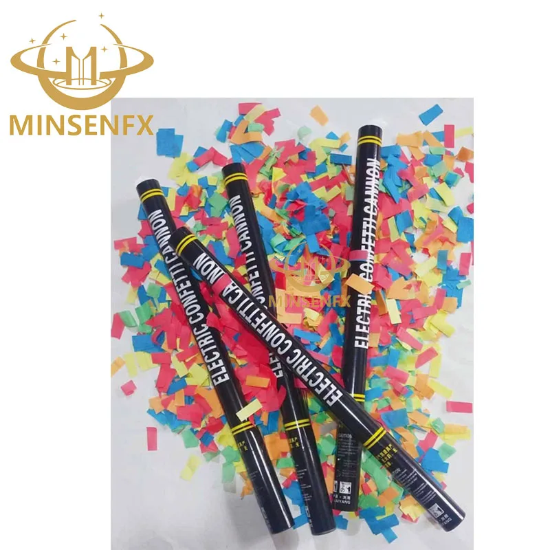 MINSENFX Factory Fireproof China Paper Christmas streamer Wedding Electric Shooter Confetti Cannon metallic Paper