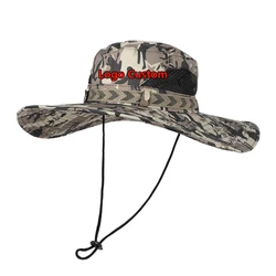 Logo Custom Boonie Hat Camouflage Big Brim Special Forces Tactical Hat Army Fan Bucket Hat