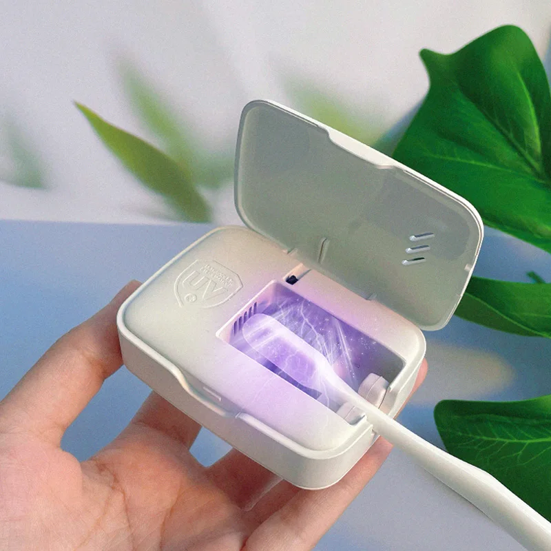 New technology heating drying system smart mini case light portable toothbrush uv