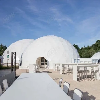 Guangzhou Jieol Outdoor Hotel Tent Event Tent Dome Frame Geo Luxury Dome Tent 5m Diameter For Camping Resort