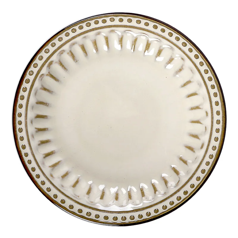 European and American style ceramic tableware creative Western dining plate