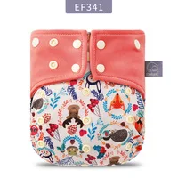 Happyflute New Design Coffee Material Baby washable Cloth Diaper Reusable Soft Happy Baby Pants Diaper 600 kinds prints