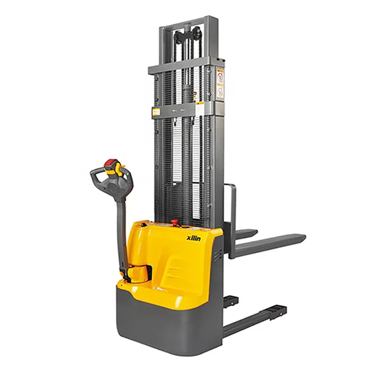 
Xilin New Design 1000kg 2200lbs 3 m Balanced Walk-behind Electric Pallet Stackers With Large Storage Battery 