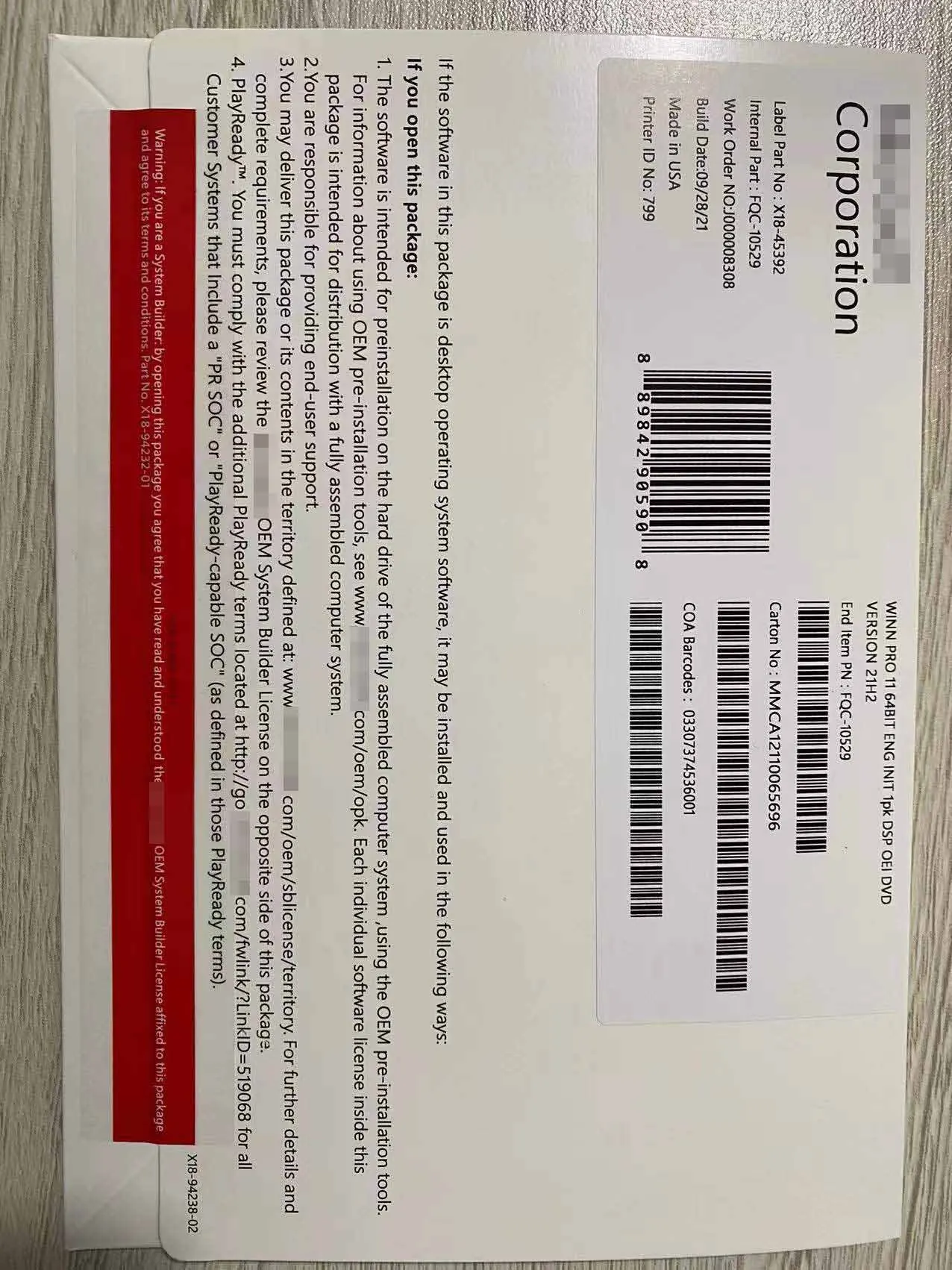 Email delivery ready stock winndows 11 pro online activatiion original key warranty 3 months within 2 hours send  by email