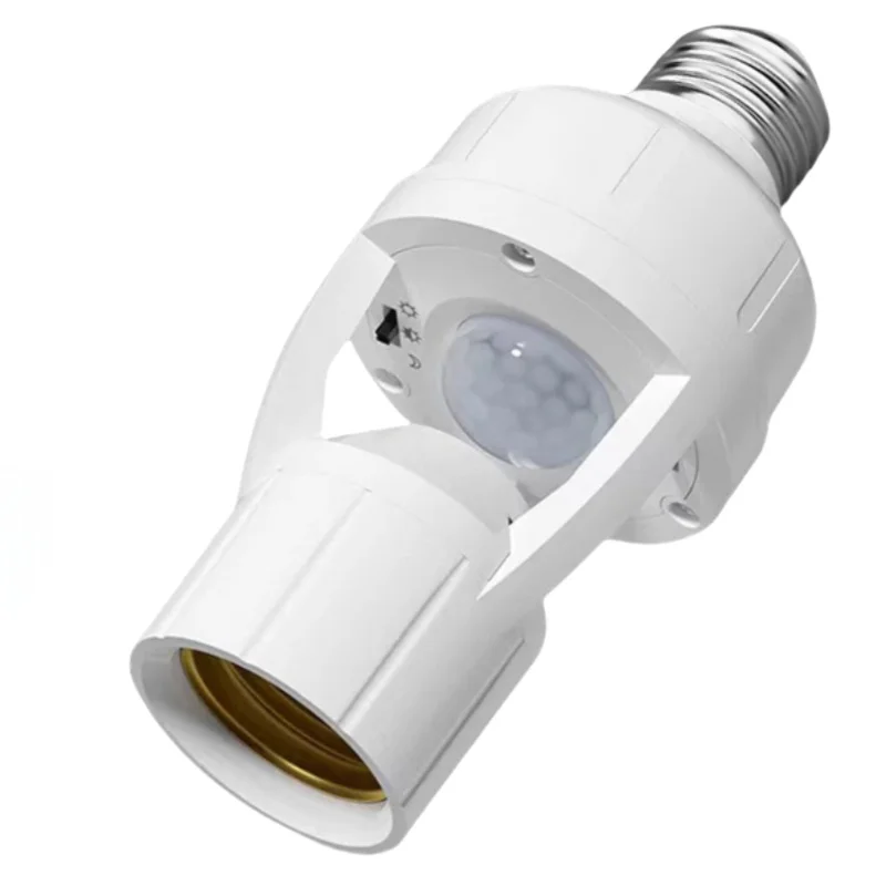 Intelligent wireless E27 screw-type human body induction lamp holder with thermal infrared induction lamp base