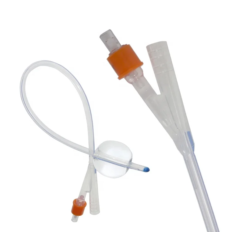 Силиконовое латекс покрытием 2 way мочевой катетер эмульсии с клипсы для воздушных шаров
