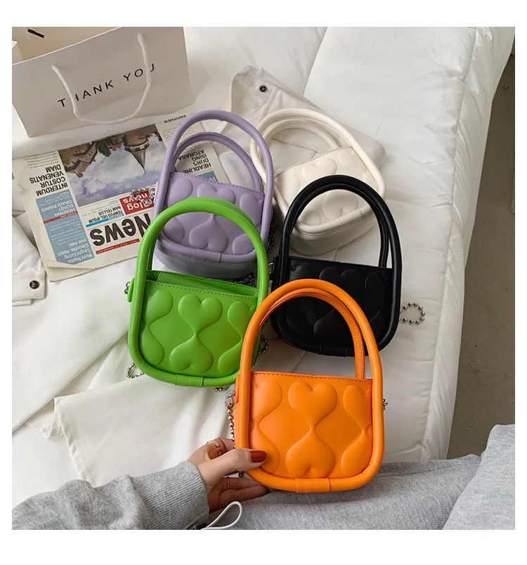 
Fashion Purses 2021 Mommy and Me Purse Chain Bright Color Leather Handbag For Ladies 