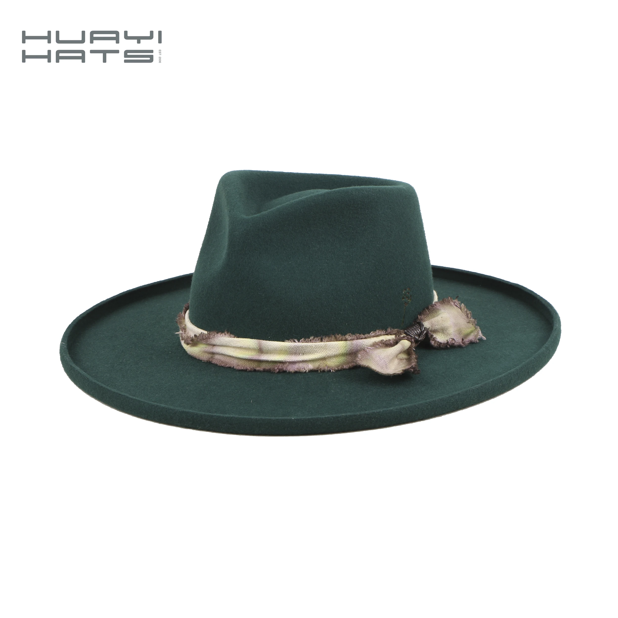 HUAYI мужская фетровая Федора из шерсти Индианы Джонс на заказ, шляпа с ремешком, аксессуар, шляпа с широкими полями