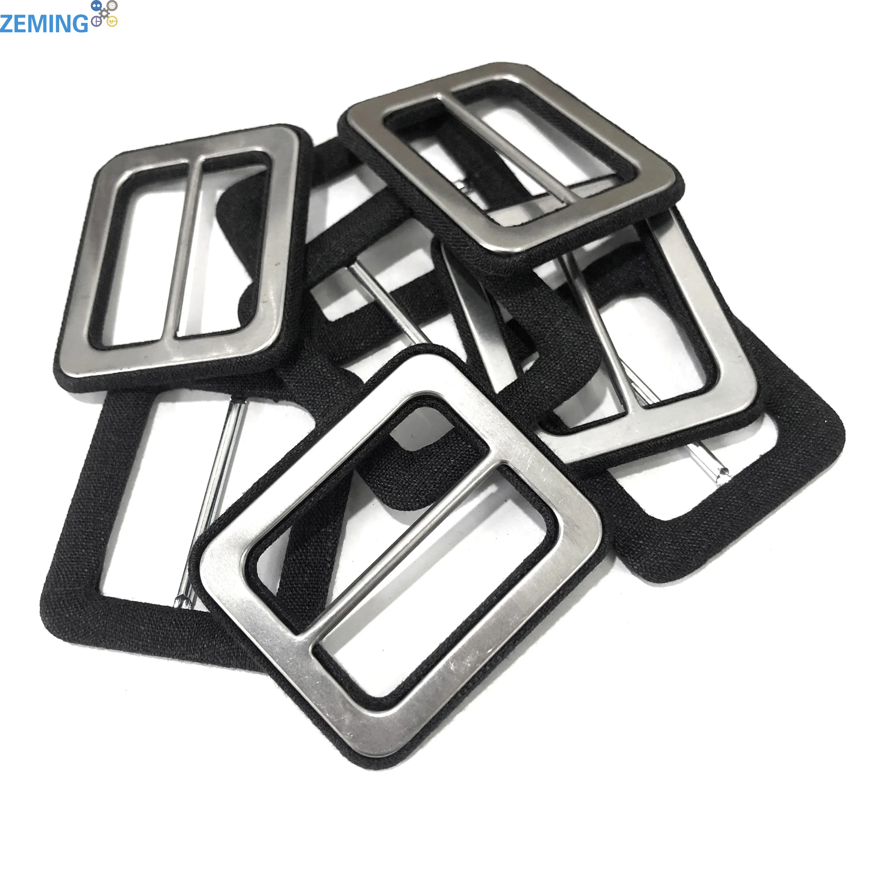 Manufacture Supply Square Shape Fabric Covered Buckle For Coat Belt
