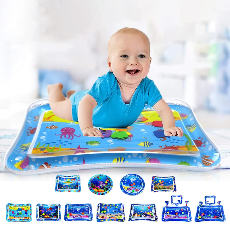 3 6 9 Months Newborn Baby Infant PVC Inflatable Outdoor Tummy Time Beach Play Game Water Mat